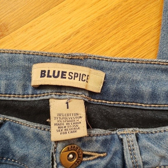 Blue Spice Jeans Womens 1 Juniors Blue Skinny Leg - Picture 4 of 5